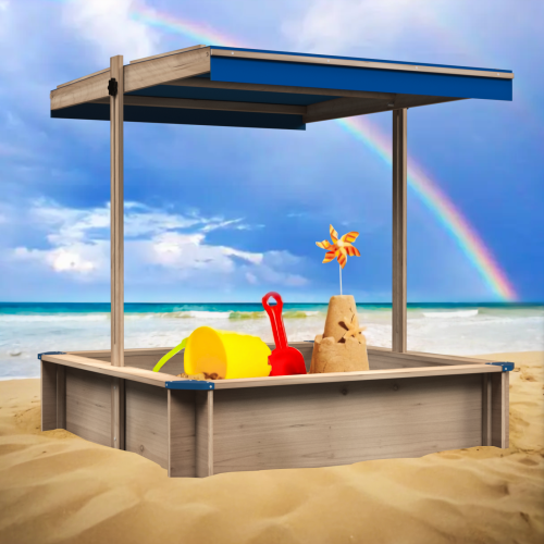 Sandpit For Kids Wooden Playset Beach Terrace Outdoor Backyard - Upgraded Retractable, Natural Colors Sandpit For Kids Wooden Playset Beach Terrace Outdoor Backyard - Upgraded Retractable, Natural Colors
