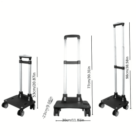Must See PMMJ Folding Trolley  4  5 Wheels With Optional  360 Universal Wheel Ultra Flexible Lightweight PP Material
