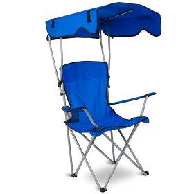 1Pc Foldable Camping Chair With Canopy Cup Holder 330LBS Max Load Folded As A Carry Bag Fedex Shipping