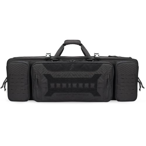 VOTAGOO Double Rifle Case Gun Bag, Safely Long-Barrel Firearm Transportation Cases Locks